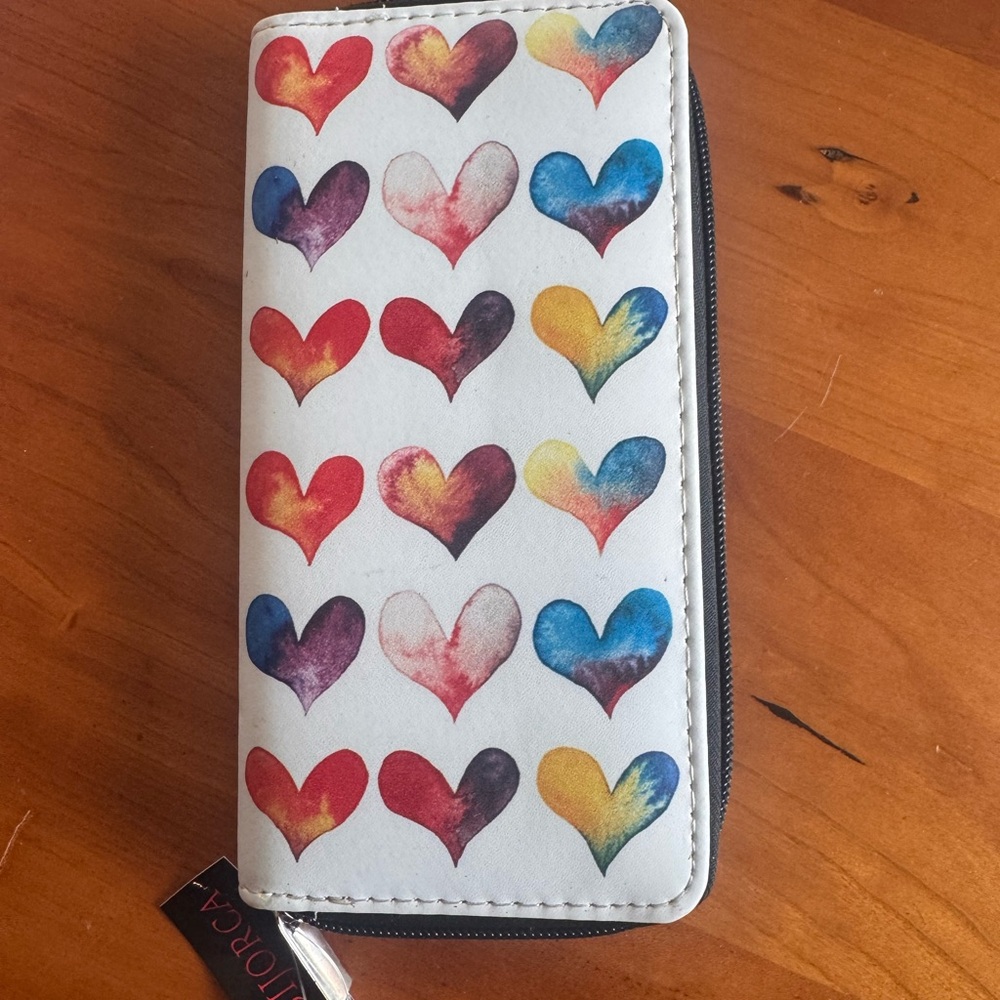 Colorful Heart Pattern Wallet - Picture 2 of 4